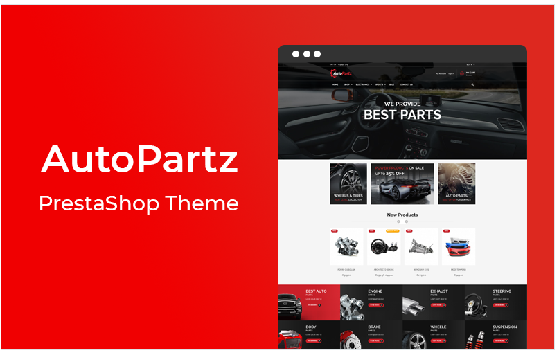 AutoPartz - Responsive Prestashop Theme