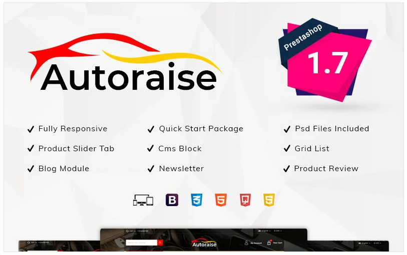 Autoraise - Auto Store PrestaShop Theme