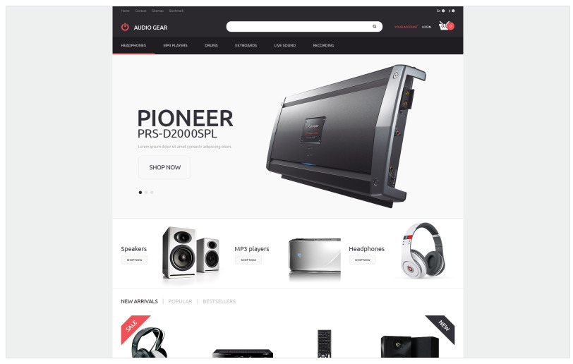 Audiogear Shop PrestaShop Theme
