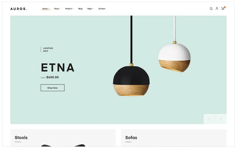 Auros - Furniture Home Decor PrestaShop Theme