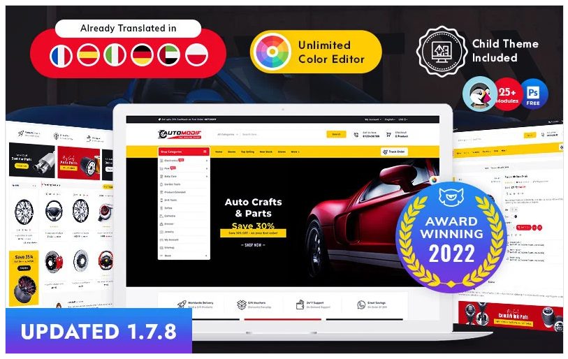 Auto Modif Responsive PrestaShop Theme