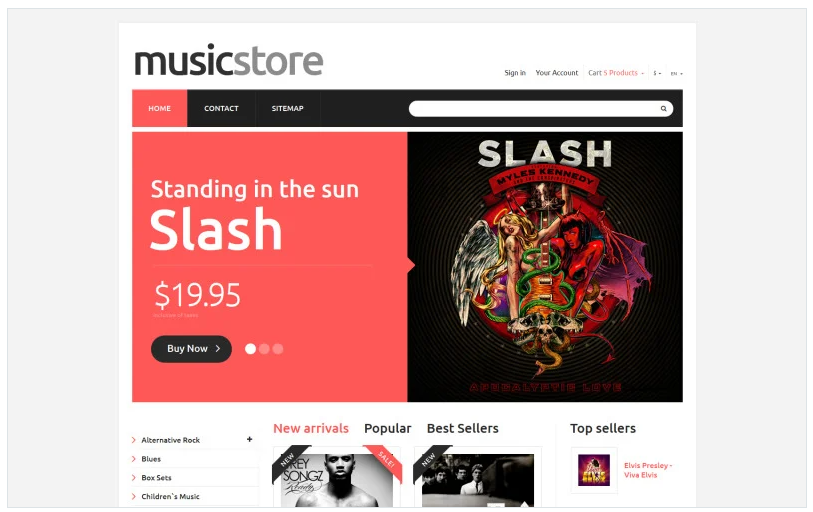All Tastes Music PrestaShop Theme