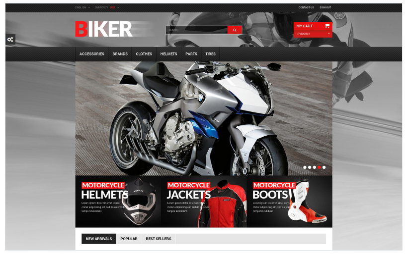 Biker PrestaShop Theme