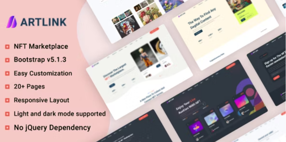 NFT Marketplace Template - Artlink