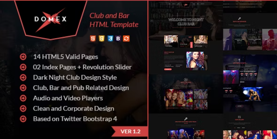 Domex - Night Club HTML Template