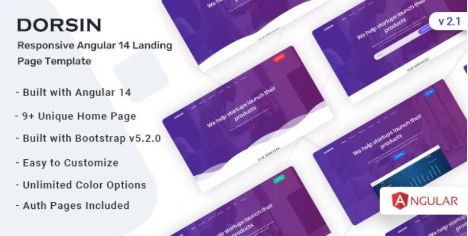 Dorsin Angular - Angular Landing Page Template