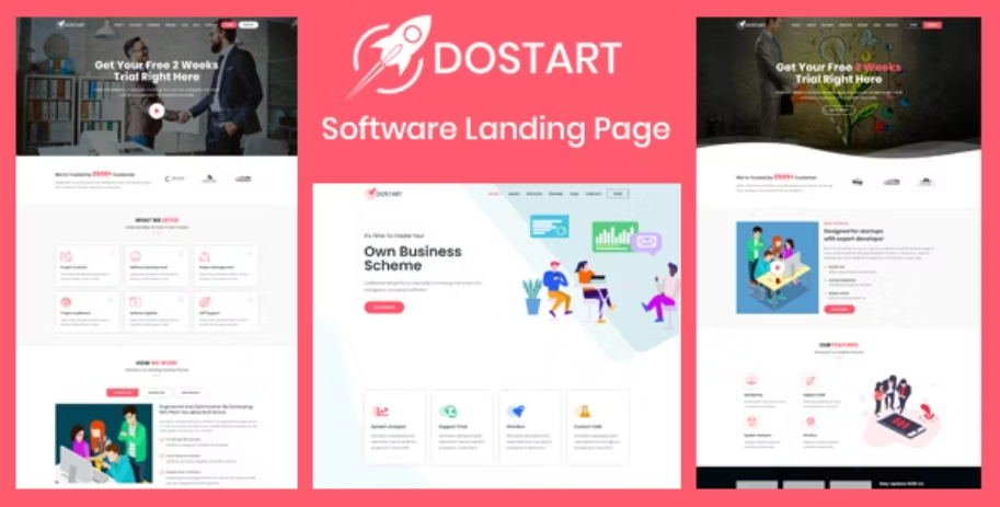Dostart - Startup Landing Page