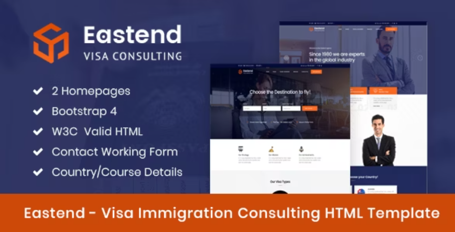 Eastend - Immigration Visa HTML Template