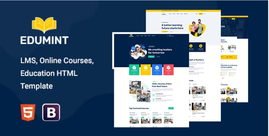 LMS, Online Courses, Education Template
