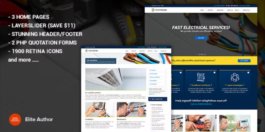 Electrician - Site Template
