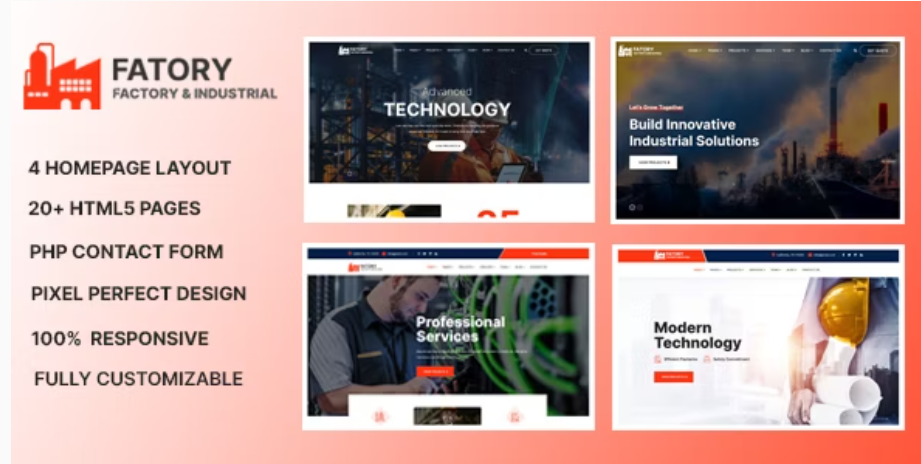 Fatory - Industrial & Construction Template