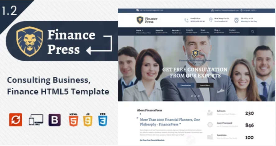 Finance Press - Consulting Business HTML5 Template