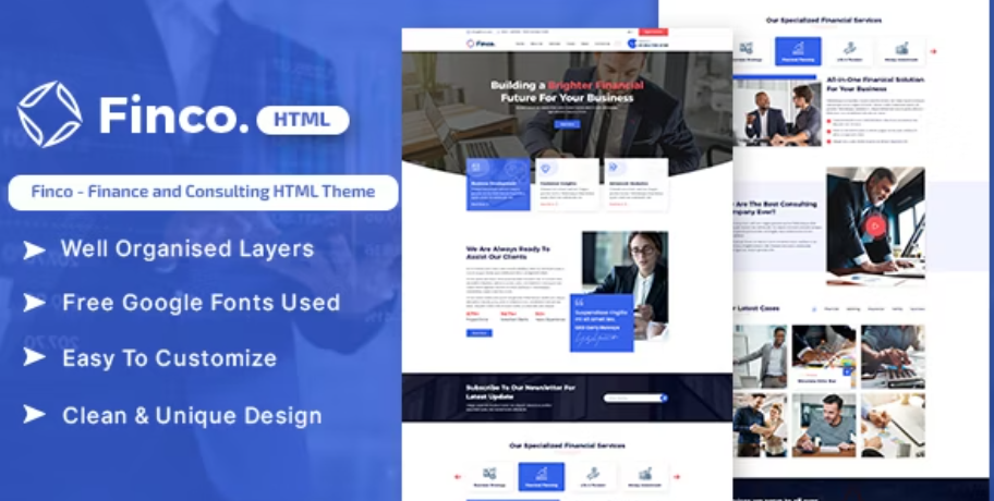 Finco - Finance and Consulting HTML Template