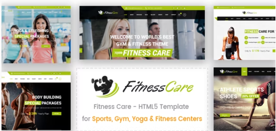 Fitness Care - Gym and Sports HTML5 Template