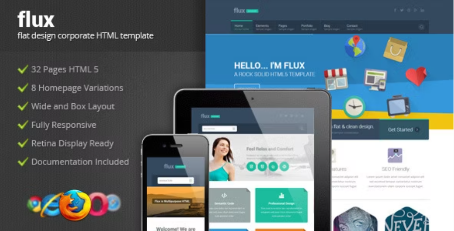 Flux - Flat Corporate HTML Template