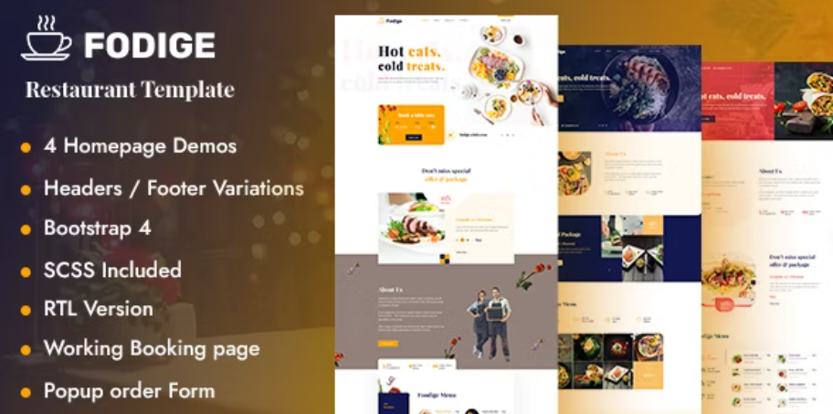 Fodige - Restaurant Cafe HTML Template