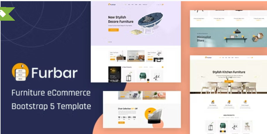 Furbar - Furniture eCommerce Bootstrap 5 Template
