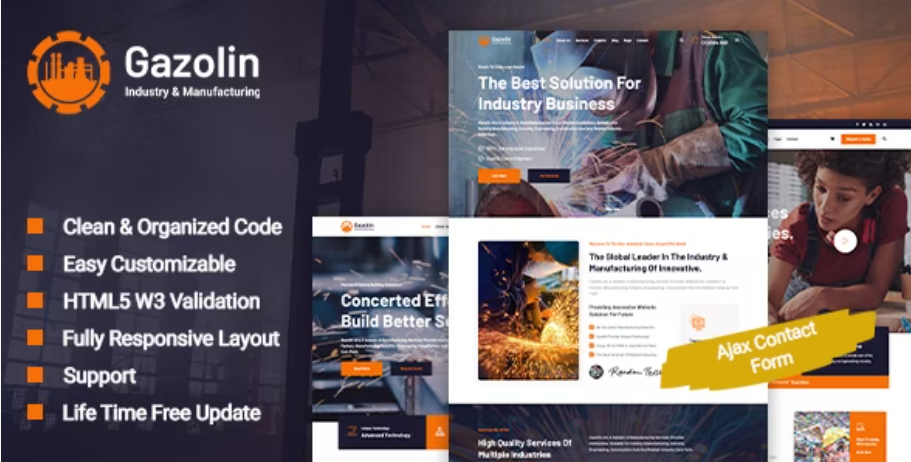 Gazolin - Industry & Manufacturing HTML Template