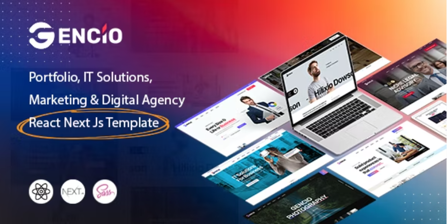 Gencio – Marketing & Digital Agency React Next js