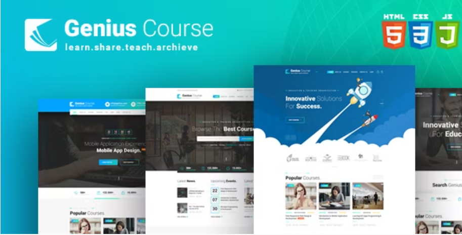 Genius Course - School Classes Institute HTML