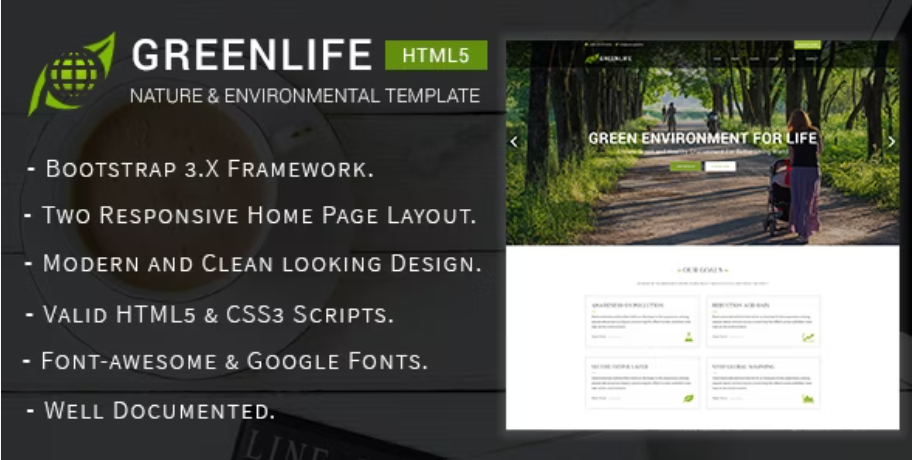 Greenlife - Nature & Environmental Template