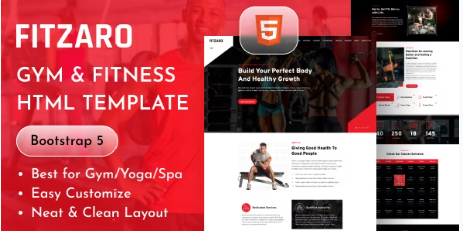 Fitzaro - Gym & Fitness HTML Template