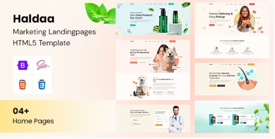 Haldaa- Marketing Landing pages HTML5 Template