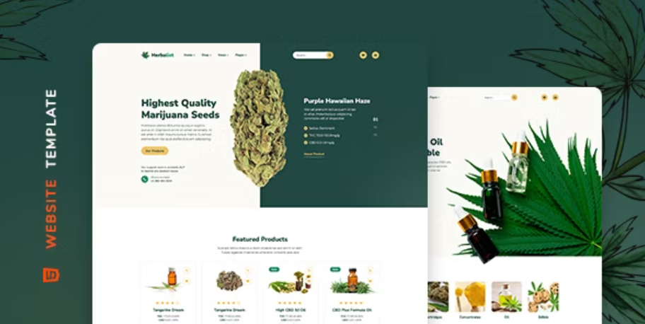 Medical Marijuana Store Website Template