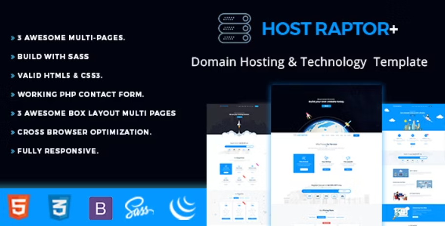 HostRaptor Plus - Hosting Domain Template