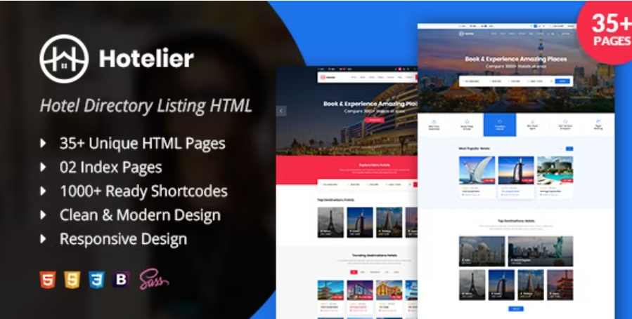 Hotelier Directory Listing HTML Template