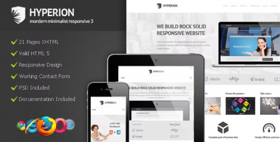 Hyperion - Modern Minimalist HTML Template