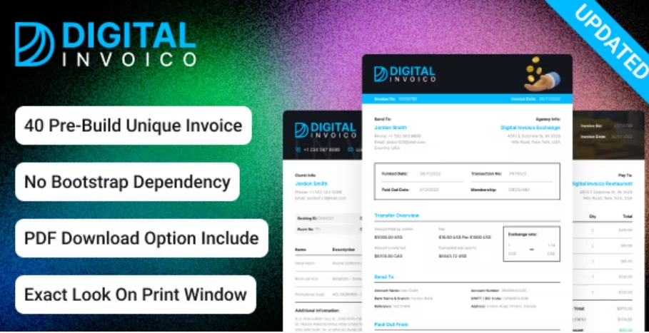 Digital Invoico - Invoice HTML Template for Ready