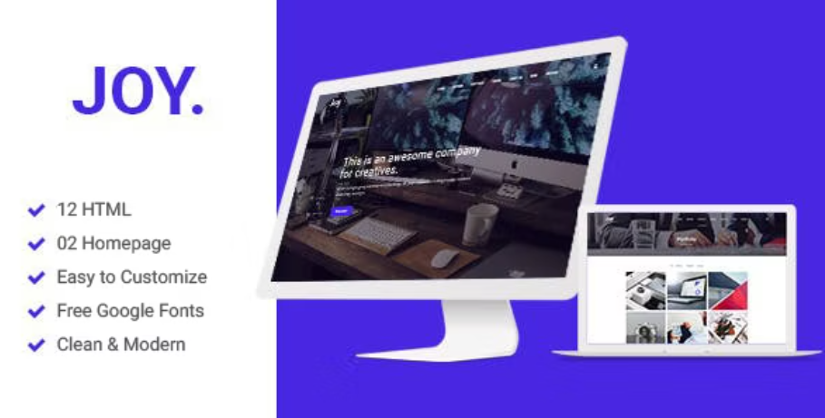 Joy - Creative Agency & One page HTML Template