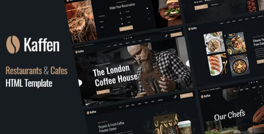 Kaffen - Restaurant Cafe & Coffee Shop Template