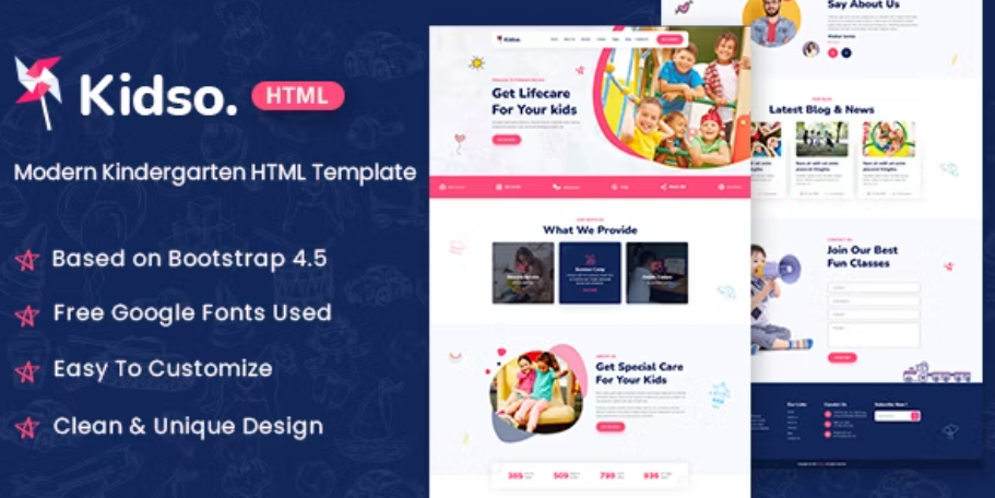 Kidso - Modern Kindergarten HTML Template