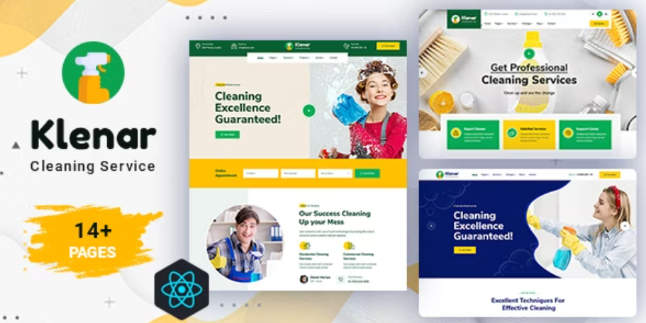 Klenar – Cleaning Services React Template