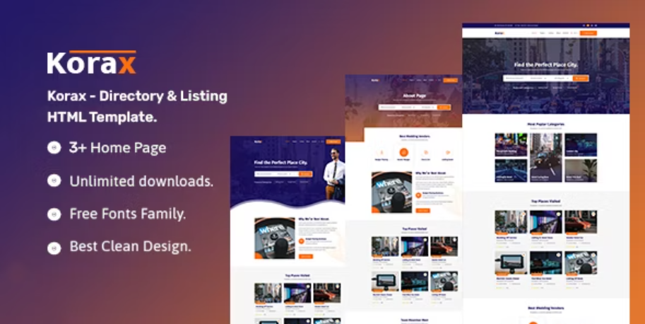 Korax- Directory & Listing HTML5 Template