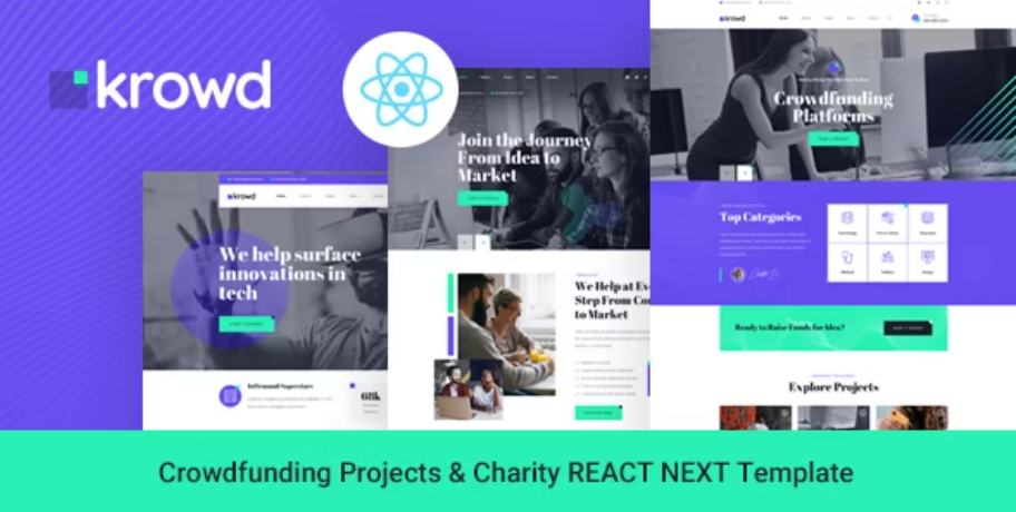 Krowd - Crowdfunding & Charity React Next Template