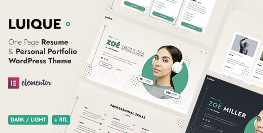 Luique - Personal Portfolio/CV Template