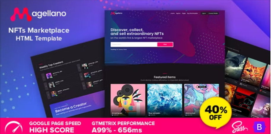 Magellano - NFT Marketplace Template