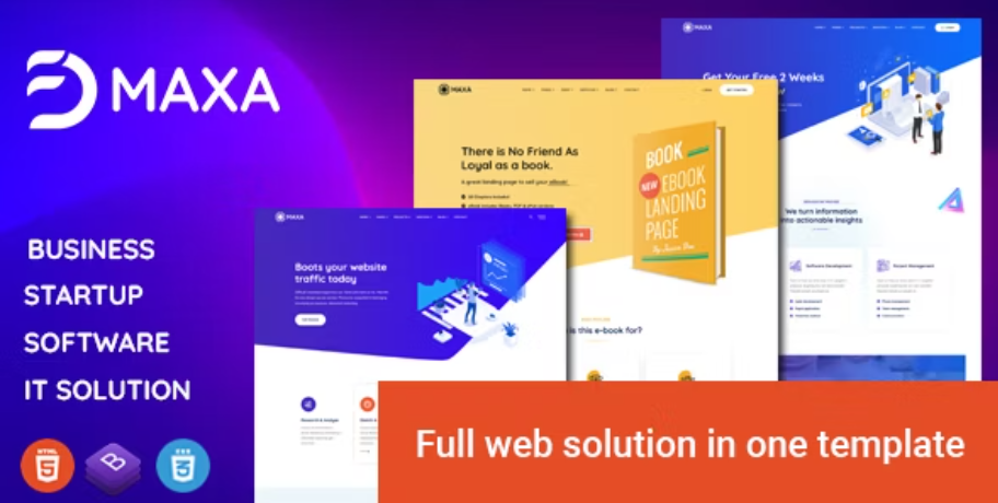 Maxa - Multipurpose Landing Page Template