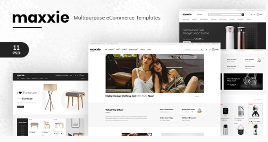 Maxxie - Multipurpose eCommerce PSD Template