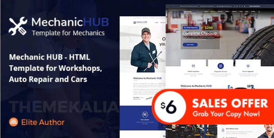 Mechanic HUB - Car Repair HTML Template