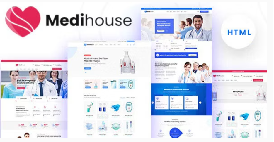 Medihouse - Hospital Medical Caregiver HTML Templa