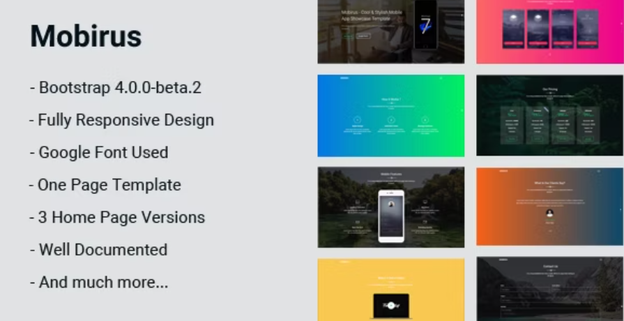 Mobirus - Responsive App Landing Template