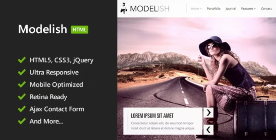 Modelish - Photography HTML5 Site Template