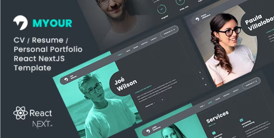 Myour- Personal Portfolio & CV Resume React NextJS