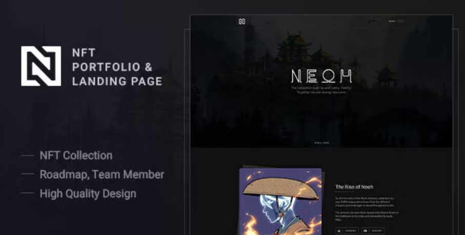 Neoh - NFT Portfolio React Nextjs Landing Page
