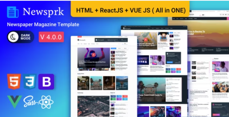 Newsprk - VueJS Newspaper Template