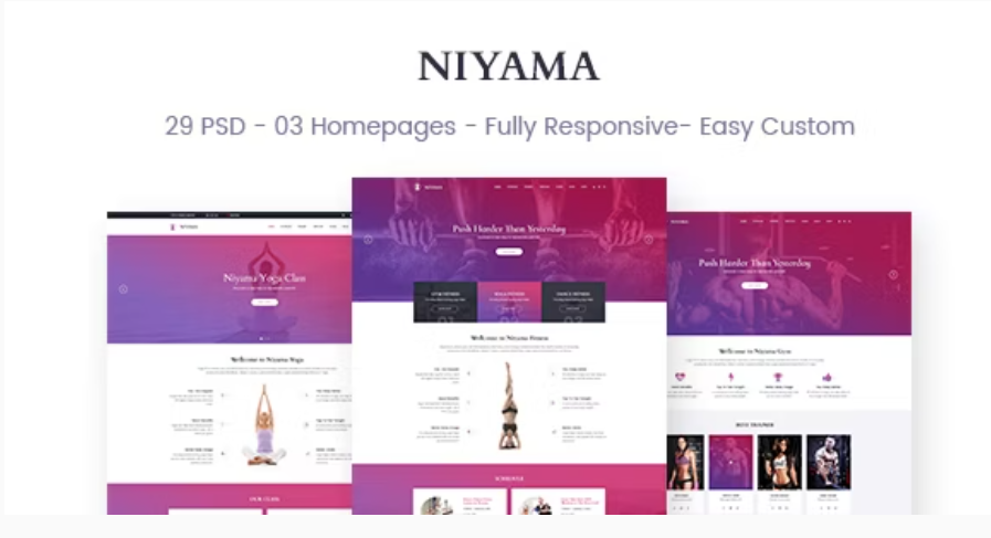 Niyama - Yoga & Gym, Dance HTML5 Template